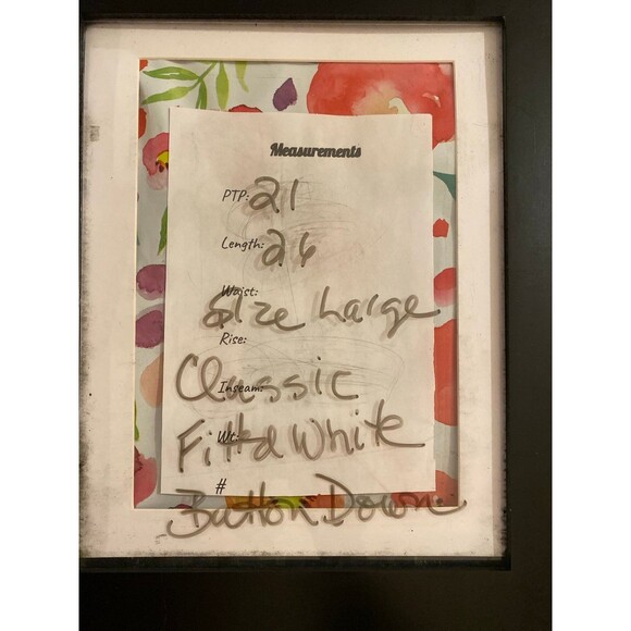 Time and Tru  Womens Blouse Size Large Top Classic White  Fitted Button Down - Picture 11 of 11